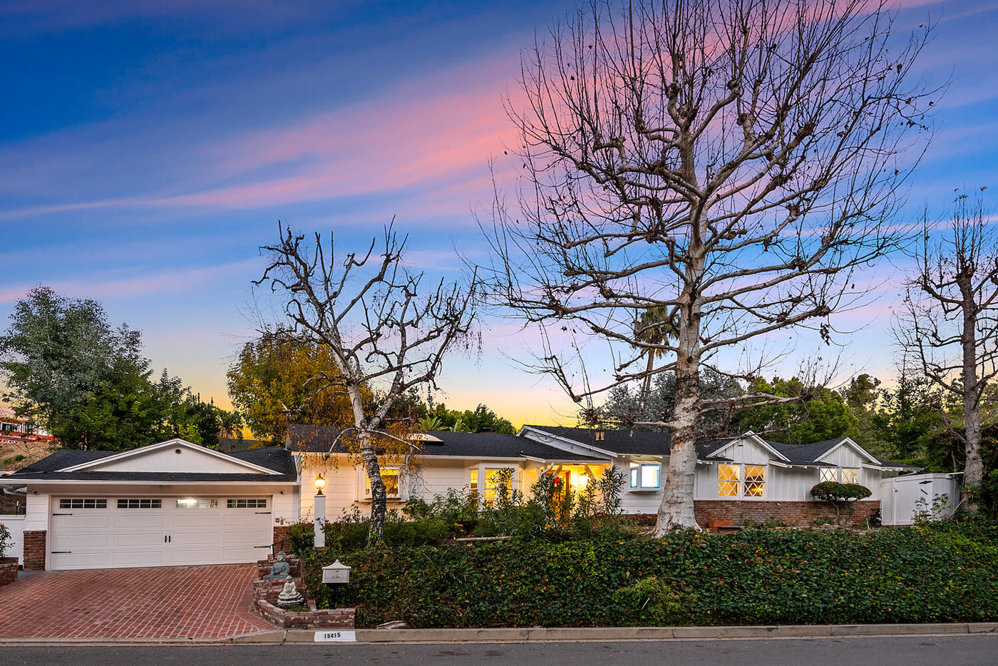 15415 Milldale Drive at twilight