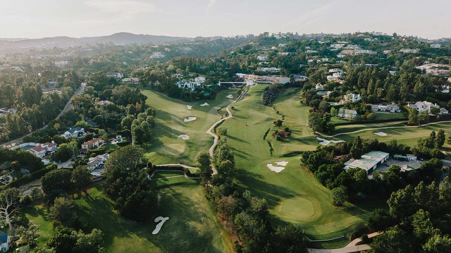 Aerial over the Bel-Air Country Club fairways